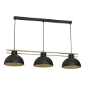Lustra ar auklu ESTATE 3xE27/15W/230V melna