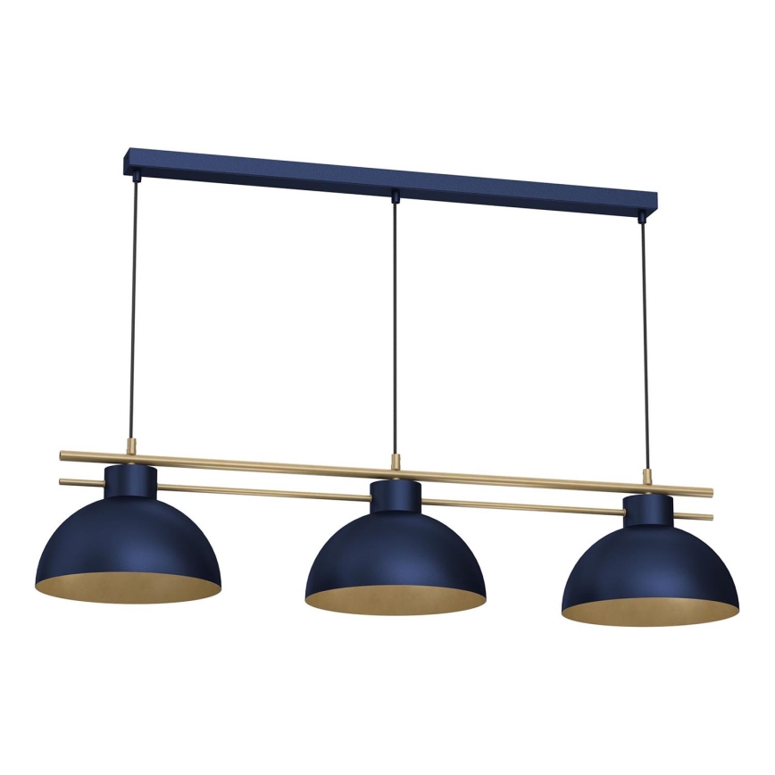 Lustra ar auklu ESTATE 3xE27/15W/230V zila