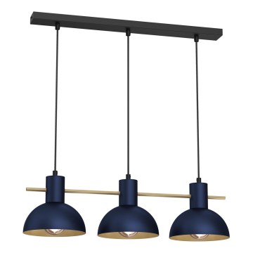 Lustra ar auklu ESTATE MINI 3xE27/15W/230V zila