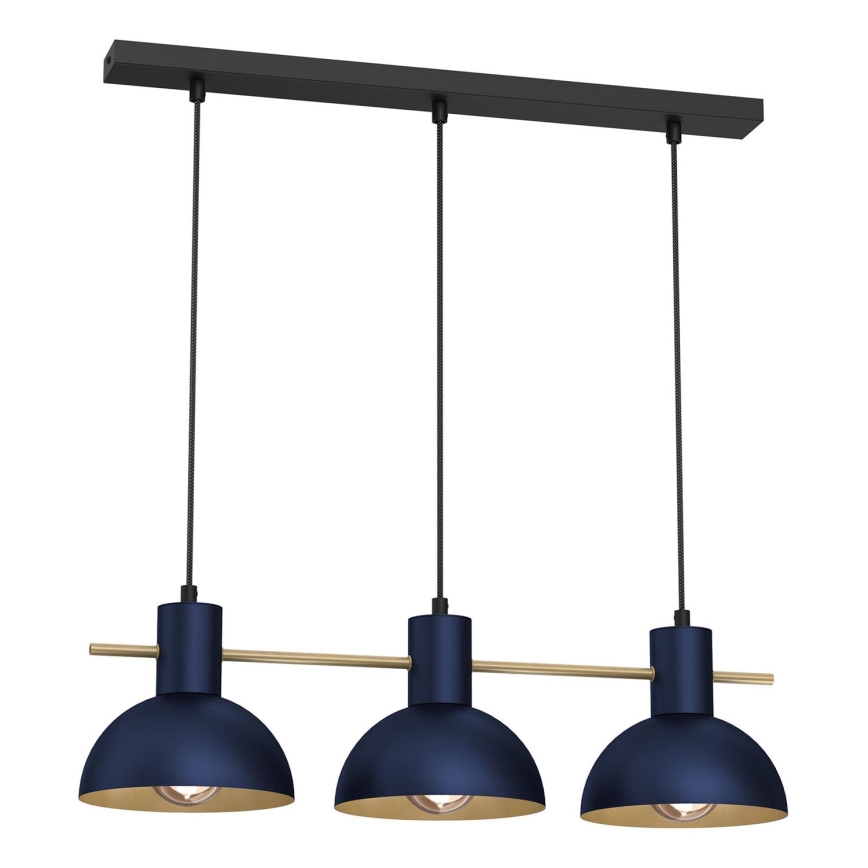 Lustra ar auklu ESTATE MINI 3xE27/15W/230V zila