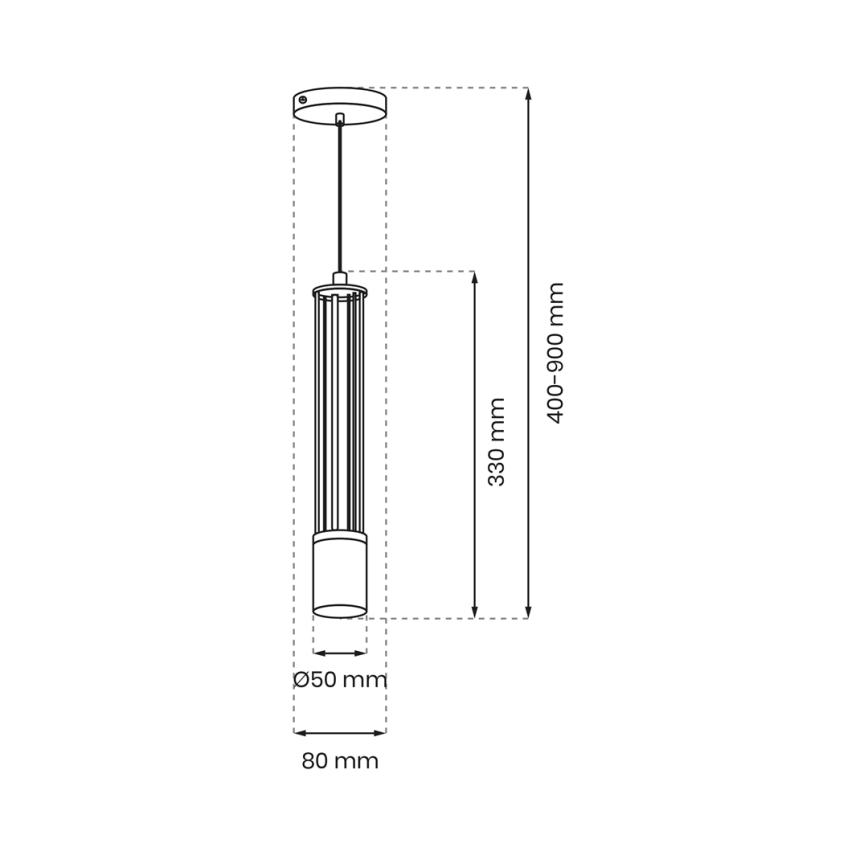 Lustra ar auklu ESTILO 1xGU10/40W/230V melna