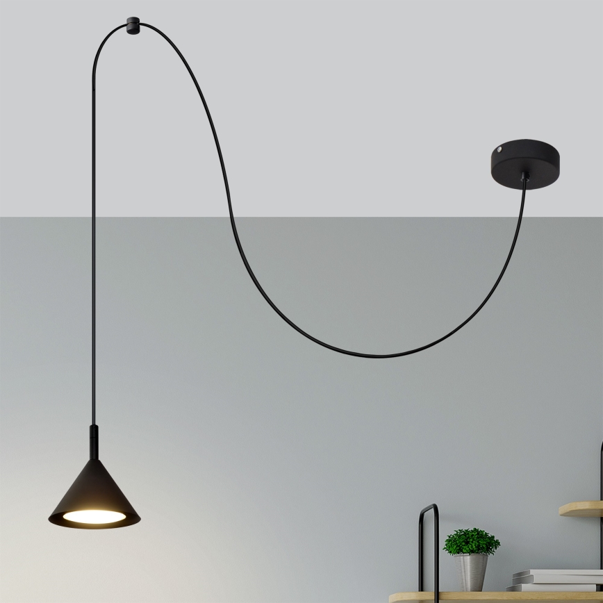 Lustra ar auklu ETNA LONG 1xGX53/15W/230V melna