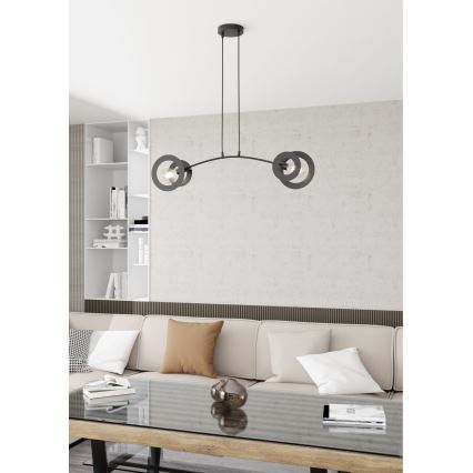 Lustra ar auklu EUFORIA 2xE27/15W/230V melna