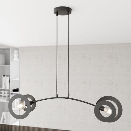 Lustra ar auklu EUFORIA 2xE27/15W/230V melna