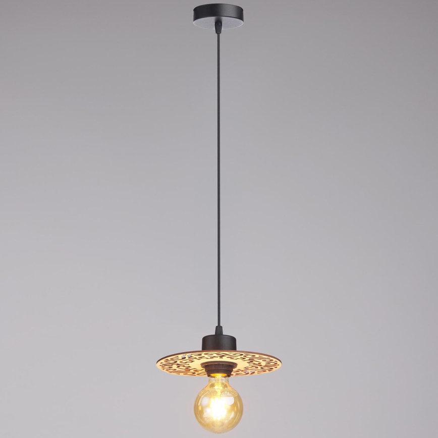 Lustra ar auklu FALCO 1xE27/60W/230V d. 20 cm bēša