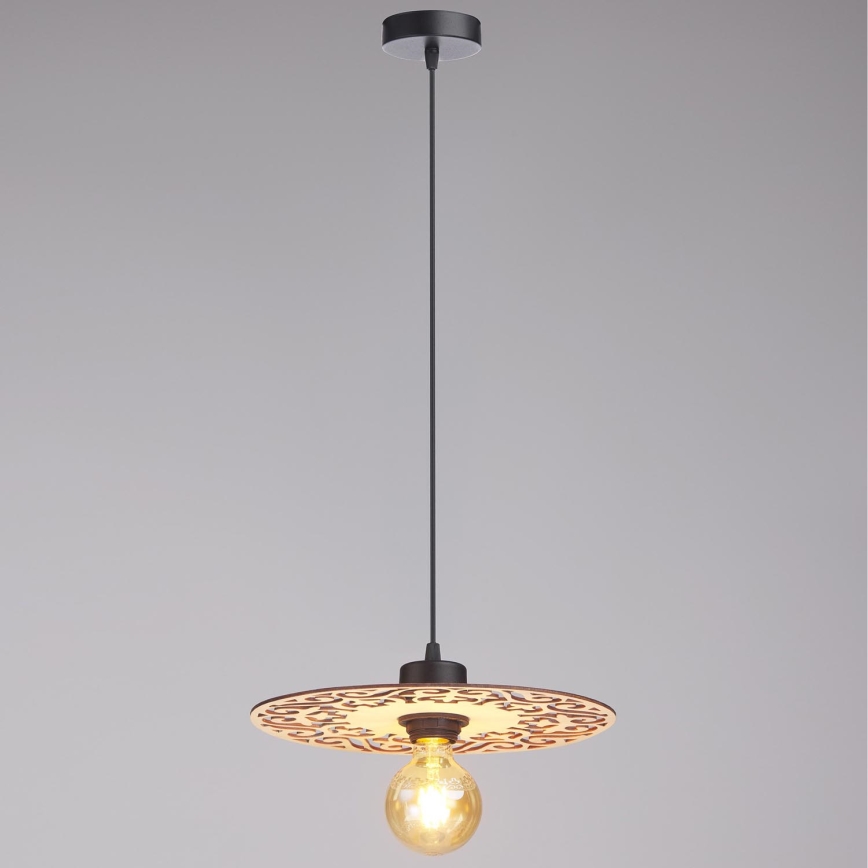Lustra ar auklu FALCO 1xE27/60W/230V d. 30 cm bēša
