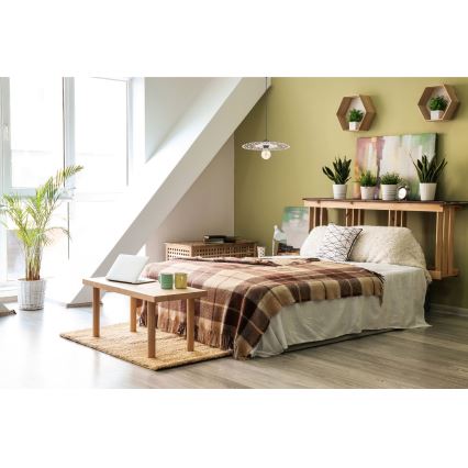 Lustra ar auklu FALCO 1xE27/60W/230V d. 30 cm bēša