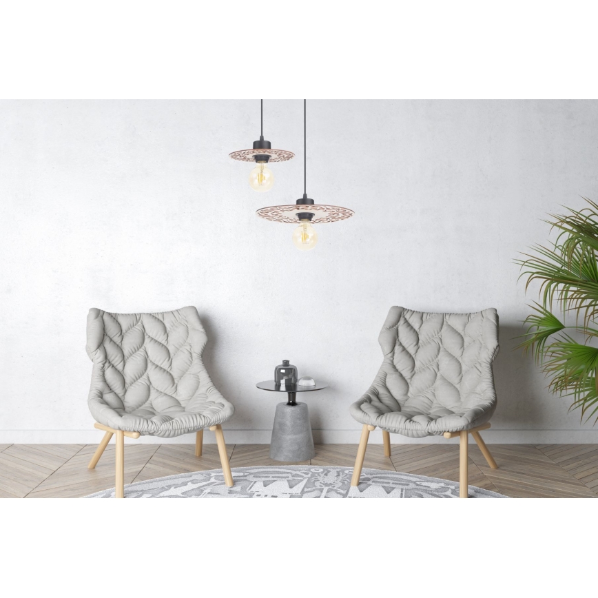 Lustra ar auklu FALCO 1xE27/60W/230V d. 30 cm bēša
