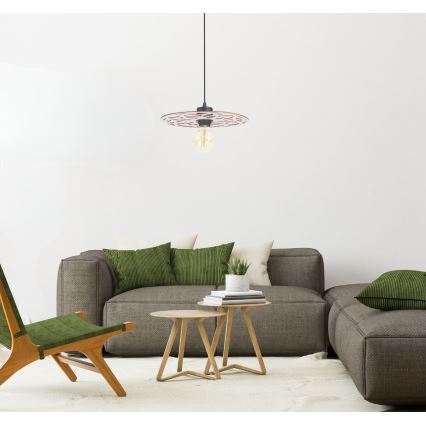 Lustra ar auklu FALCO 1xE27/60W/230V d. 30 cm bēša