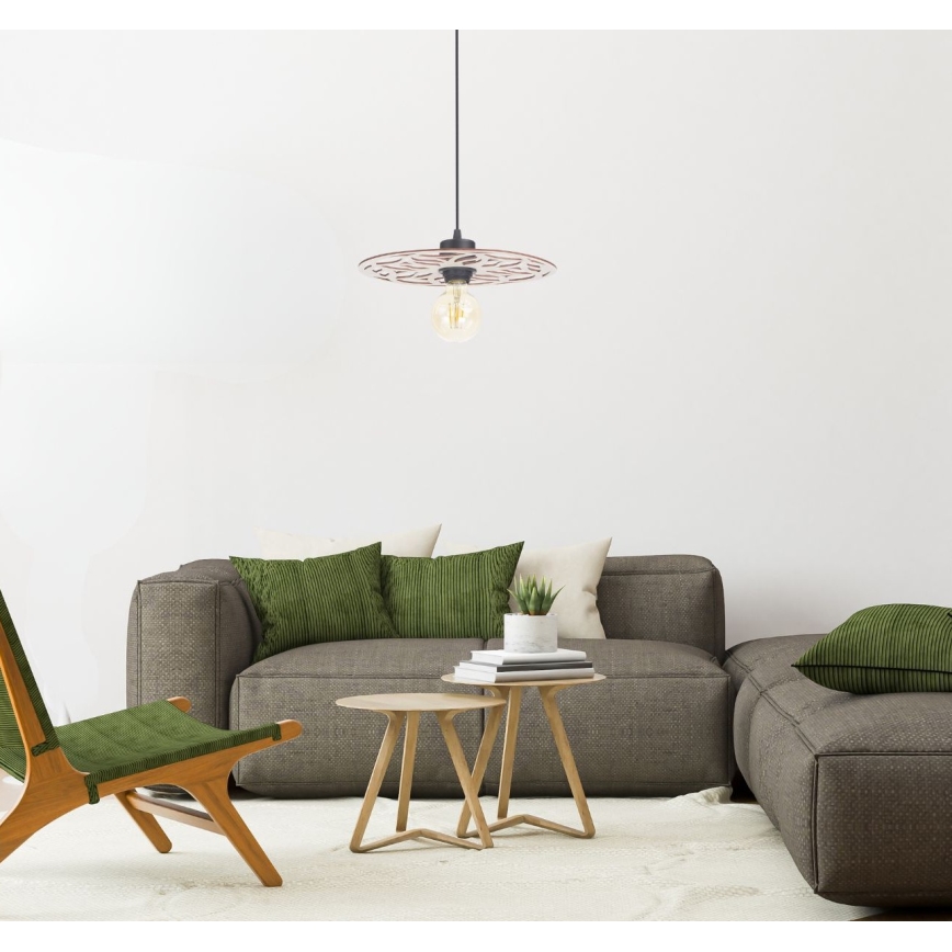 Lustra ar auklu FALCO 1xE27/60W/230V d. 30 cm bēša
