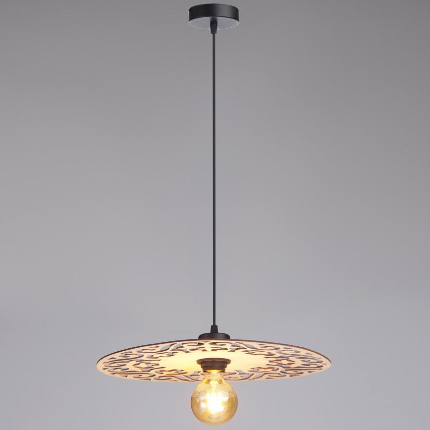 Lustra ar auklu FALCO 1xE27/60W/230V d. 40 cm bēša
