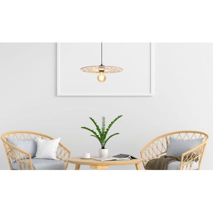 Lustra ar auklu FALCO 1xE27/60W/230V d. 40 cm bēša