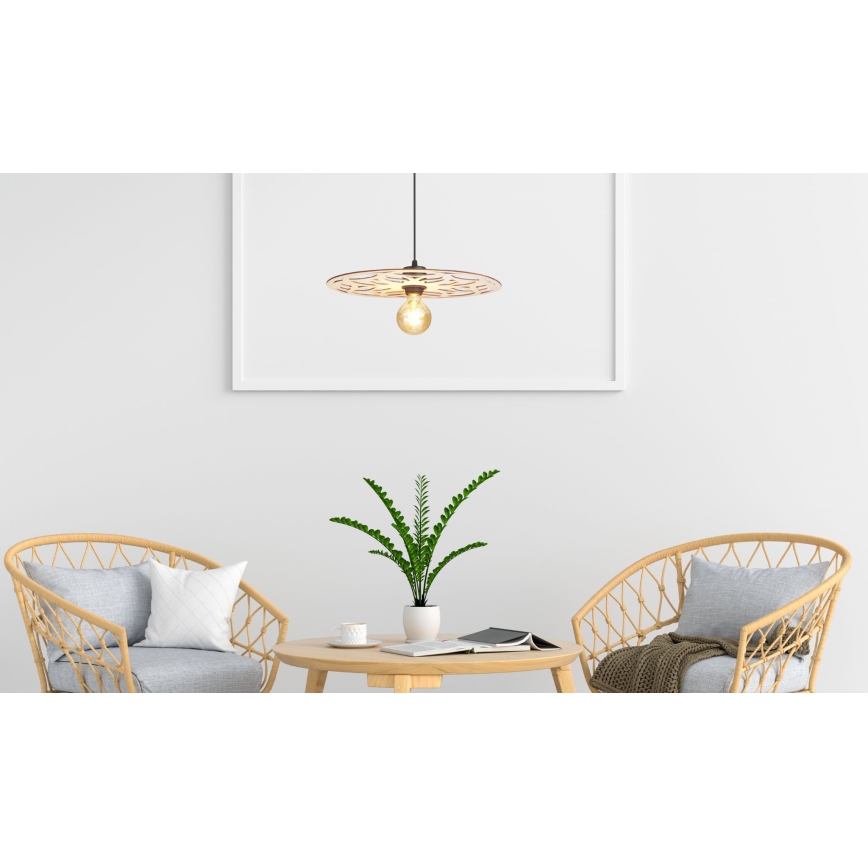 Lustra ar auklu FALCO 1xE27/60W/230V d. 40 cm bēša