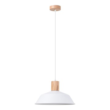 Lustra ar auklu FANO 1xE27/15W/230V d. 34 cm balta