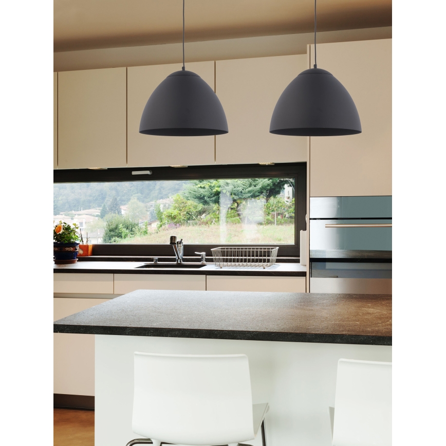 Lustra ar auklu FARO 1xE27/60W/230V melna
