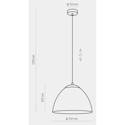Lustra ar auklu FARO 1xE27/60W/230V melna