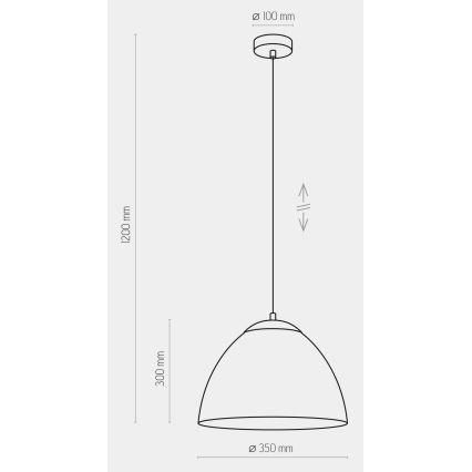 Lustra ar auklu FARO 1xE27/60W/230V pelēka