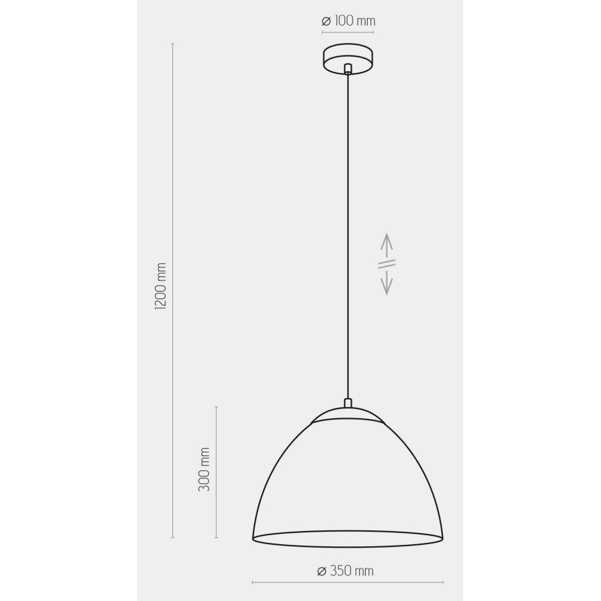 Lustra ar auklu FARO 1xE27/60W/230V pelēka