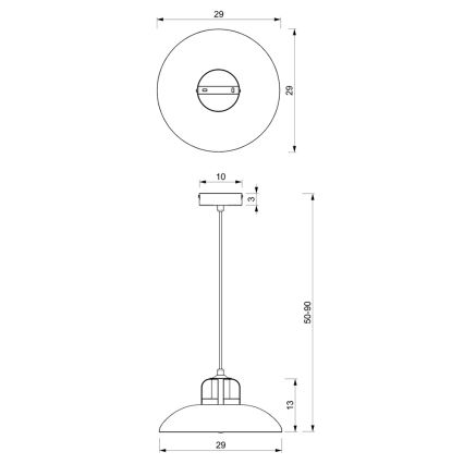 Lustra ar auklu FELIX 1xE27/60W/230V balta