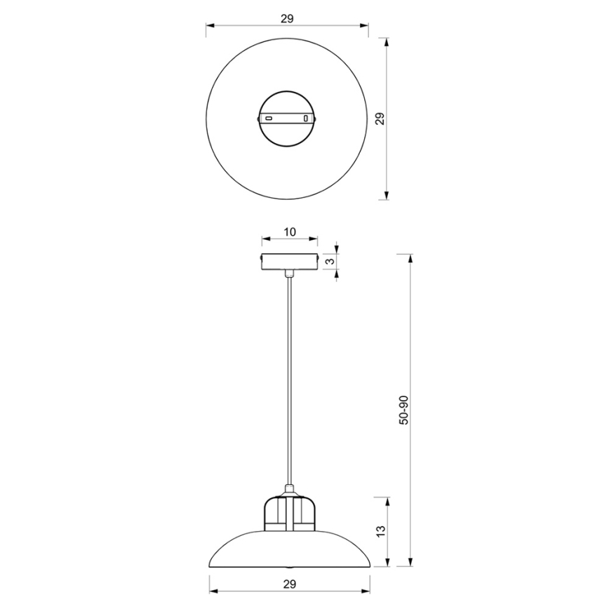 Lustra ar auklu FELIX 1xE27/60W/230V balta