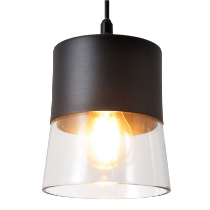 Lustra ar auklu FERGIE 1xE27/15W/230V melna