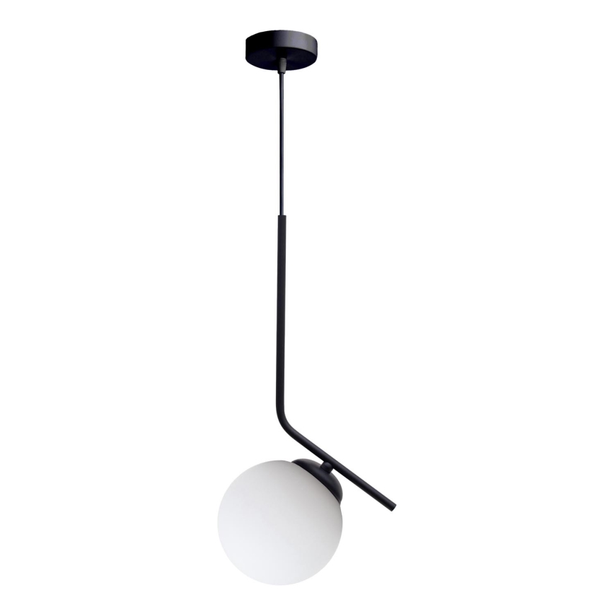 Lustra ar auklu FIRA 1xE27/60W/230V melna