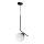 Lustra ar auklu FIRA 1xE27/60W/230V melna
