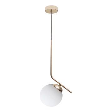 Lustra ar auklu FIRA 1xE27/60W/230V zelta