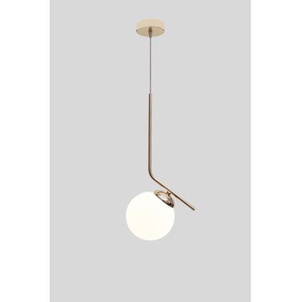 Lustra ar auklu FIRA 1xE27/60W/230V zelta