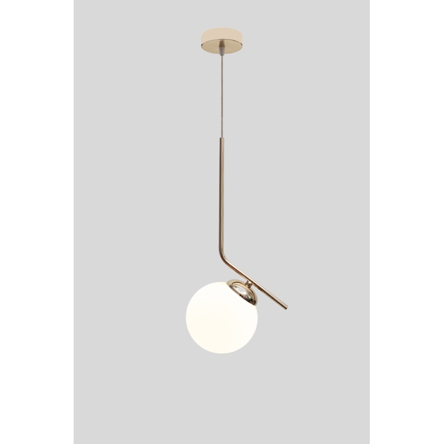 Lustra ar auklu FIRA 1xE27/60W/230V zelta