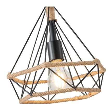 Lustra ar auklu FLARE 1xE27/15W/230V d. 25 cm bēša