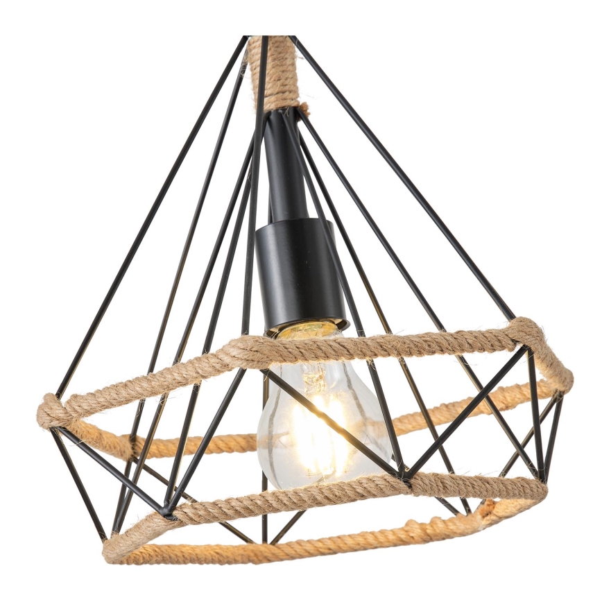 Lustra ar auklu FLARE 1xE27/15W/230V d. 25 cm bēša