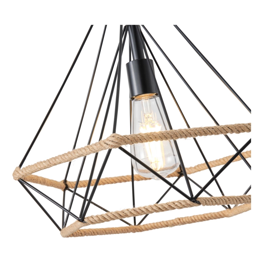 Lustra ar auklu FLARE 1xE27/15W/230V d. 38 cm bēša