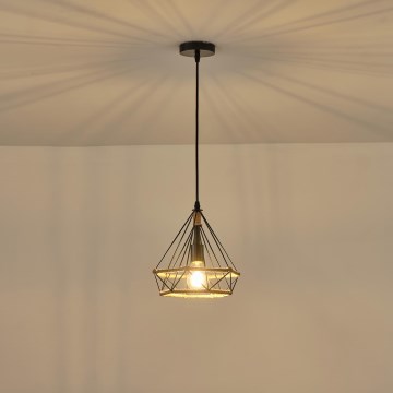 Lustra ar auklu FLARE 1xE27/15W/230V d. 25 cm bēša