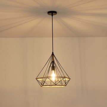 Lustra ar auklu FLARE 1xE27/15W/230V d. 38 cm bēša