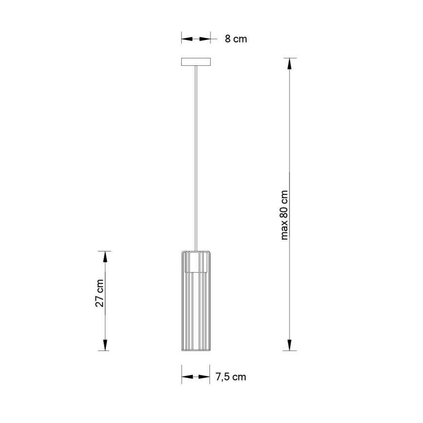Lustra ar auklu FOBIA 1xGU10/25W/230V melna/zelta