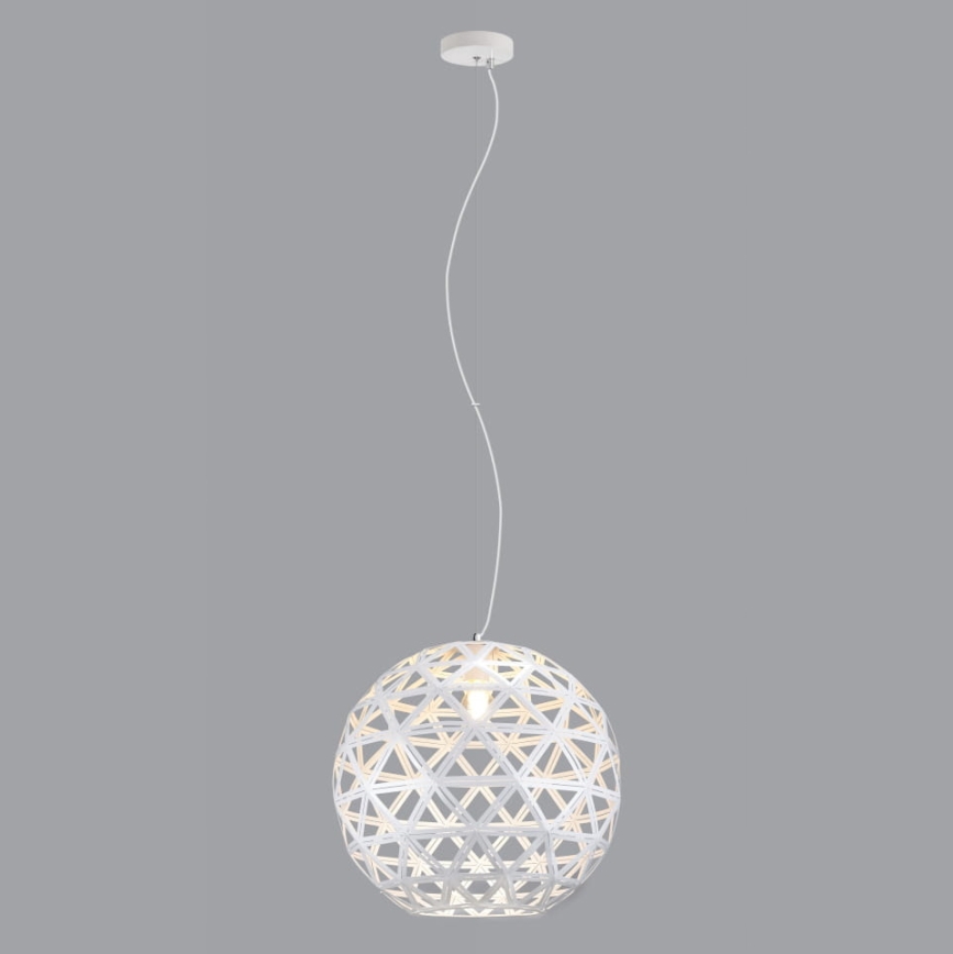 Lustra ar auklu FROZEN 1xE27/60W/230V d. 50 cm balta
