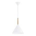 Lustra ar auklu FUKS 1xE27/15W/230V balta/bēša