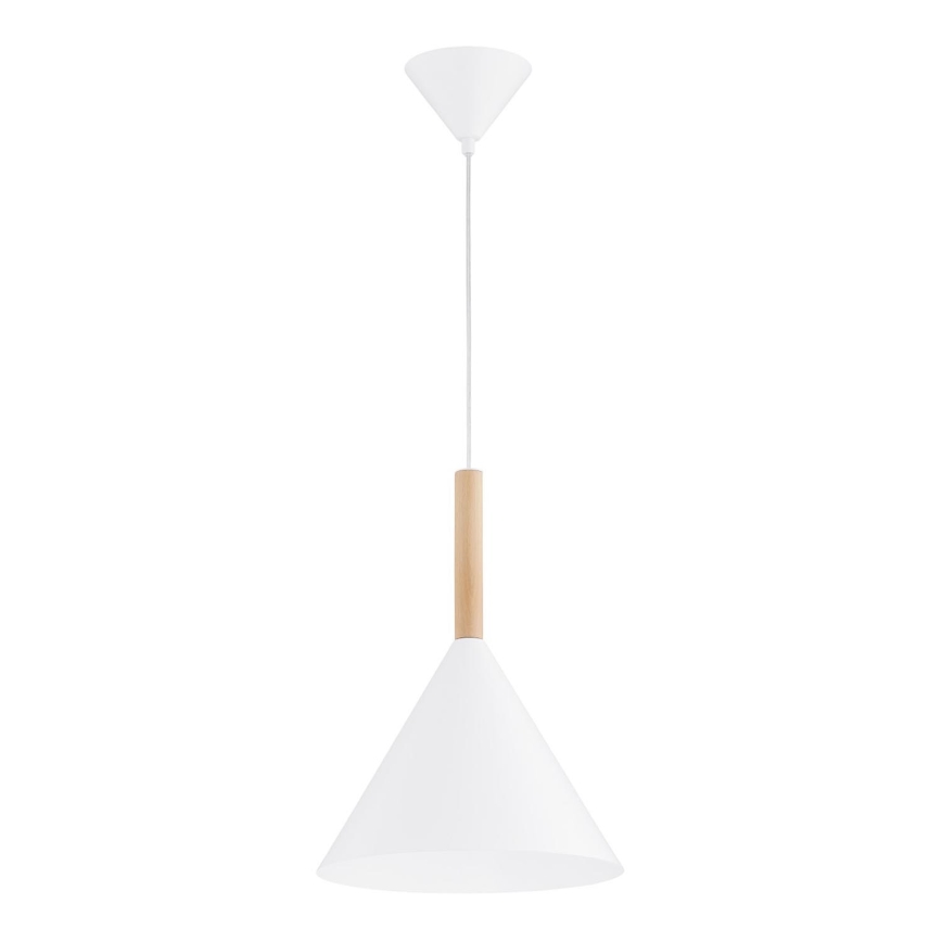 Lustra ar auklu FUKS 1xE27/15W/230V balta/bēša