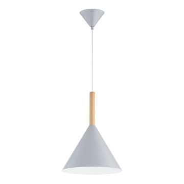 Lustra ar auklu FUKS 1xE27/15W/230V pelēka/bēša