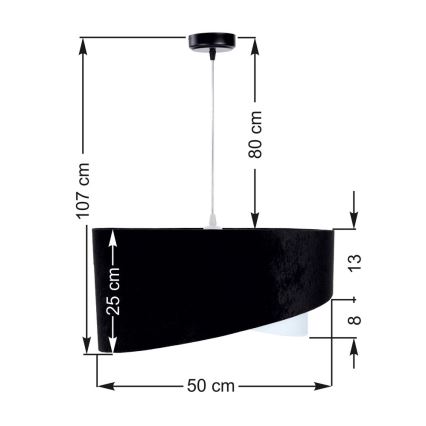 Lustra ar auklu GALAXY 1xE27/60W/230V