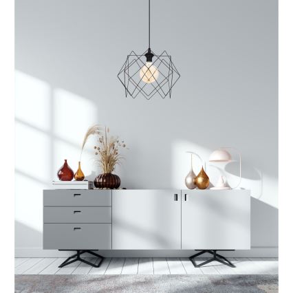 Lustra ar auklu GALL 1xE27/60W/230V melna