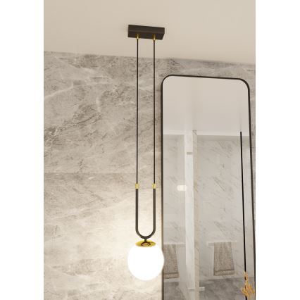 Lustra ar auklu GLAM 1xE14/10W/230V melna