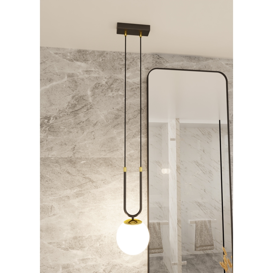 Lustra ar auklu GLAM 1xE14/10W/230V melna