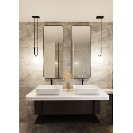 Lustra ar auklu GLAM 1xE14/10W/230V melna