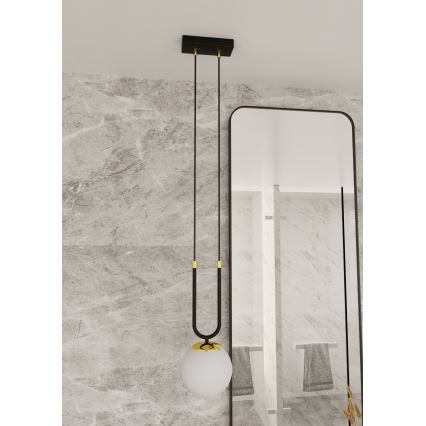 Lustra ar auklu GLAM 1xE14/10W/230V melna