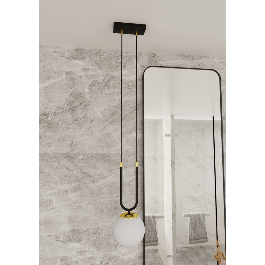 Lustra ar auklu GLAM 1xE14/10W/230V melna