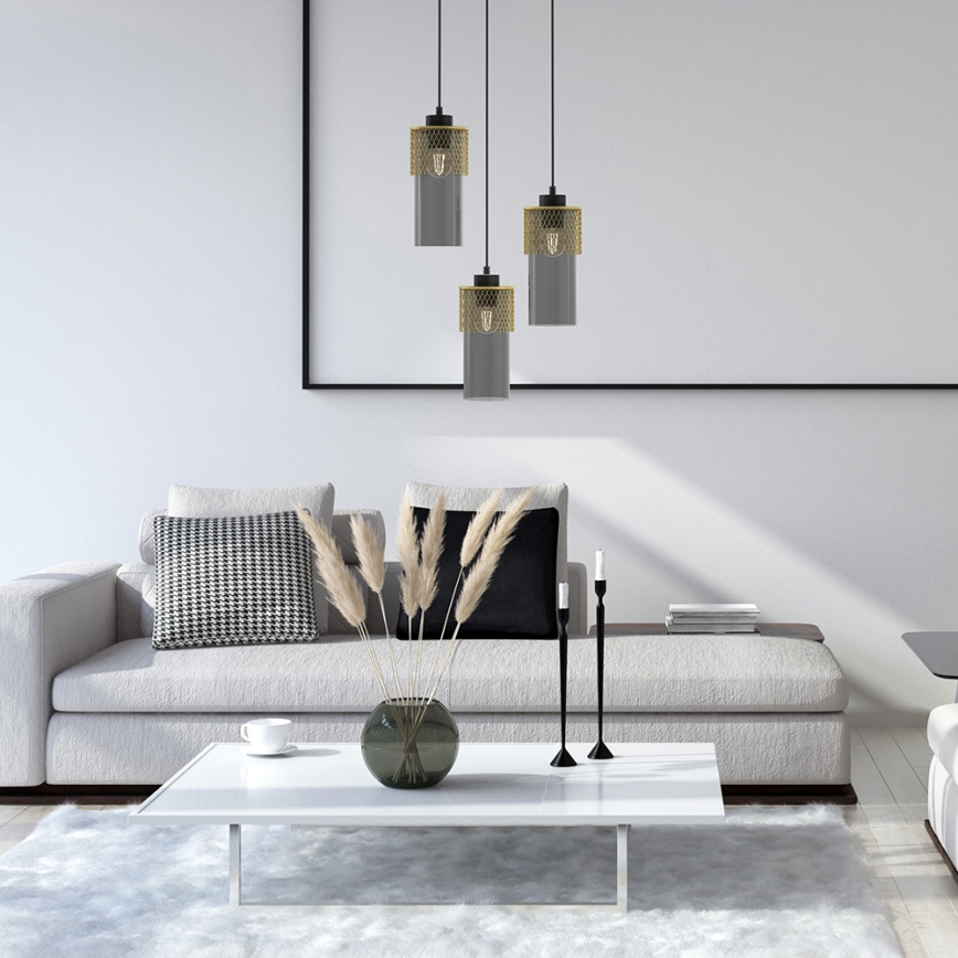 Lustra ar auklu GLAM 3xE27/60W/230V