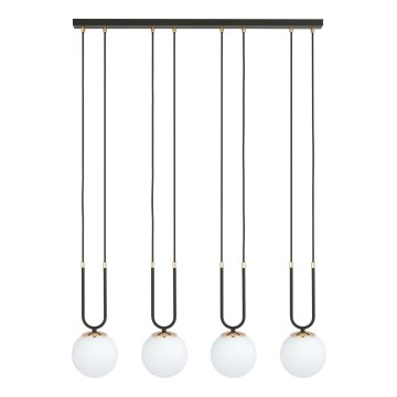 Lustra ar auklu GLAM 4xE14/10W/230V melna