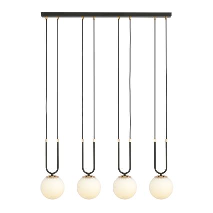 Lustra ar auklu GLAM 4xE14/10W/230V melna